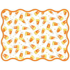 Rosannne Beck Scallop Posh Die-Cut Paper Placemats - Candy Corn
