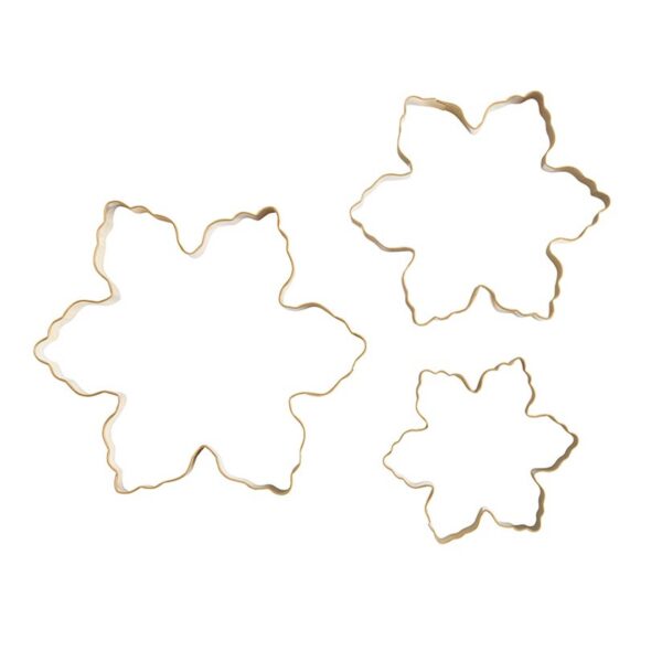 Gold Cookie Cutter Set - Snowflake - Set of 3