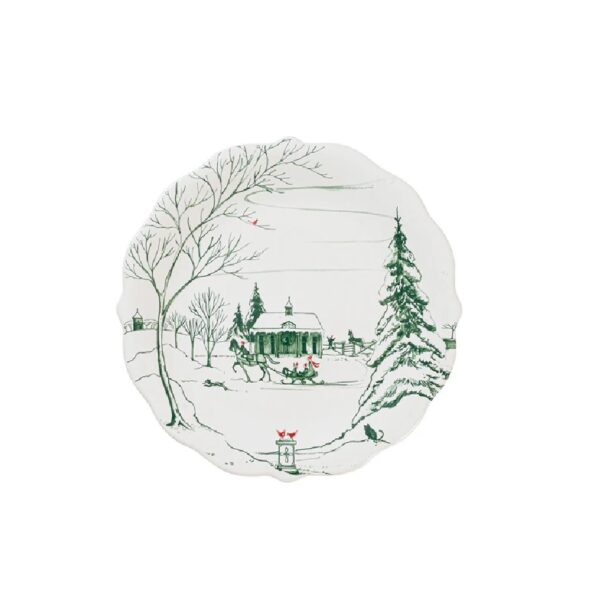Juliska Country Estate Winter Frolic Party Plate Assorted Set/4 - Evergreen