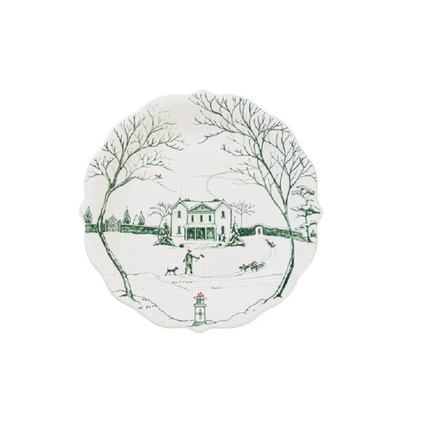 Juliska Country Estate Winter Frolic Party Plate Assorted Set/4 - Evergreen