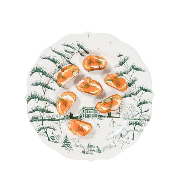 Juliska Country Estate Winter Frolic Party Plate Assorted Set/4 - Evergreen