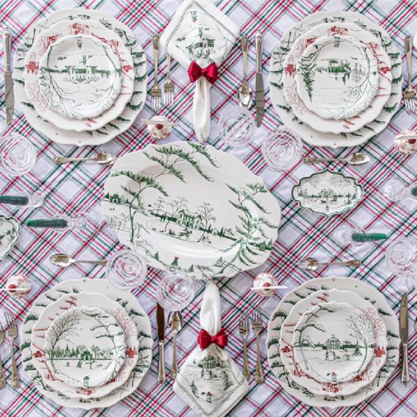 Juliska Country Estate Winter Frolic Party Plate Assorted Set/4 - Evergreen