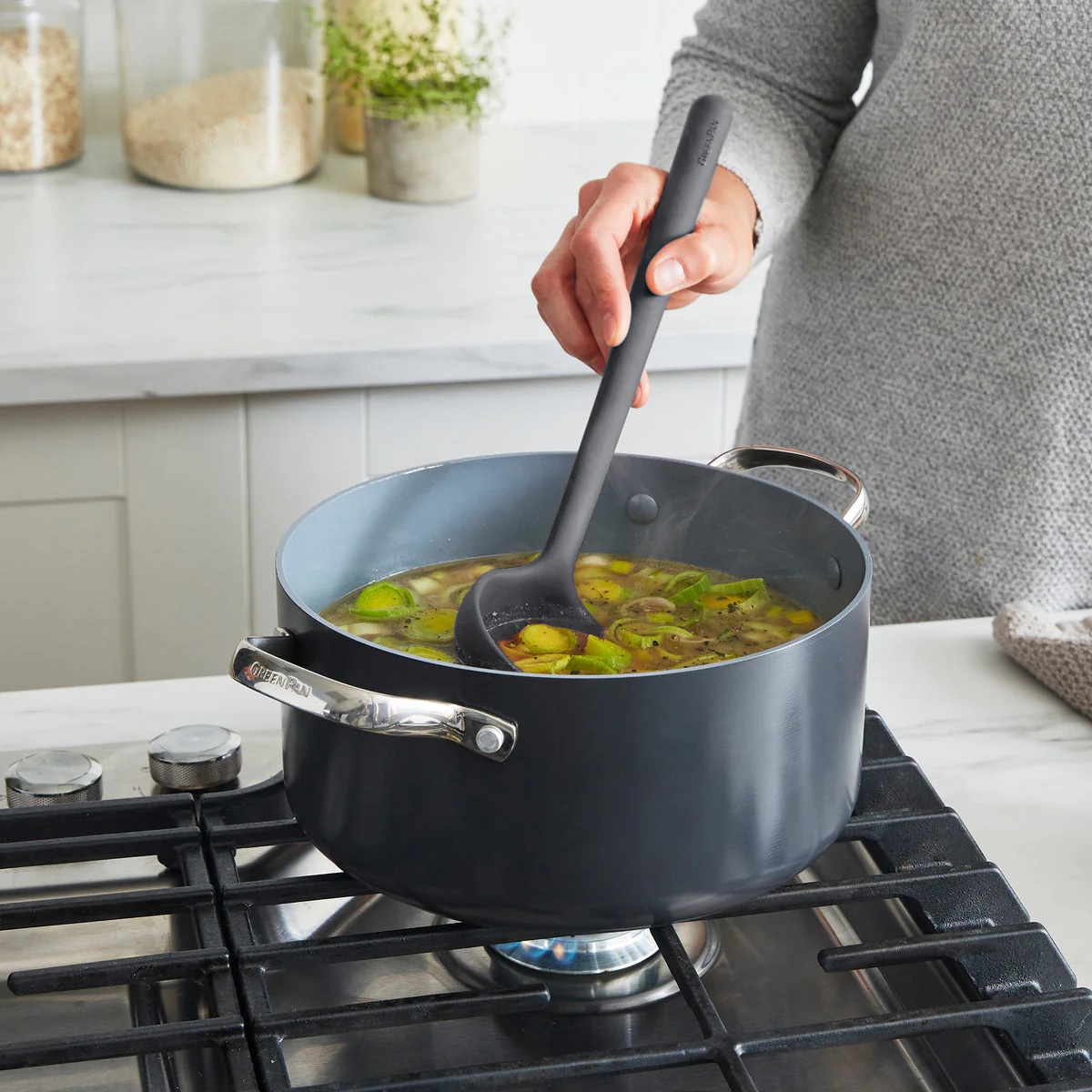 GreenPan Platinum Silicone Ladle - Gray | Berings