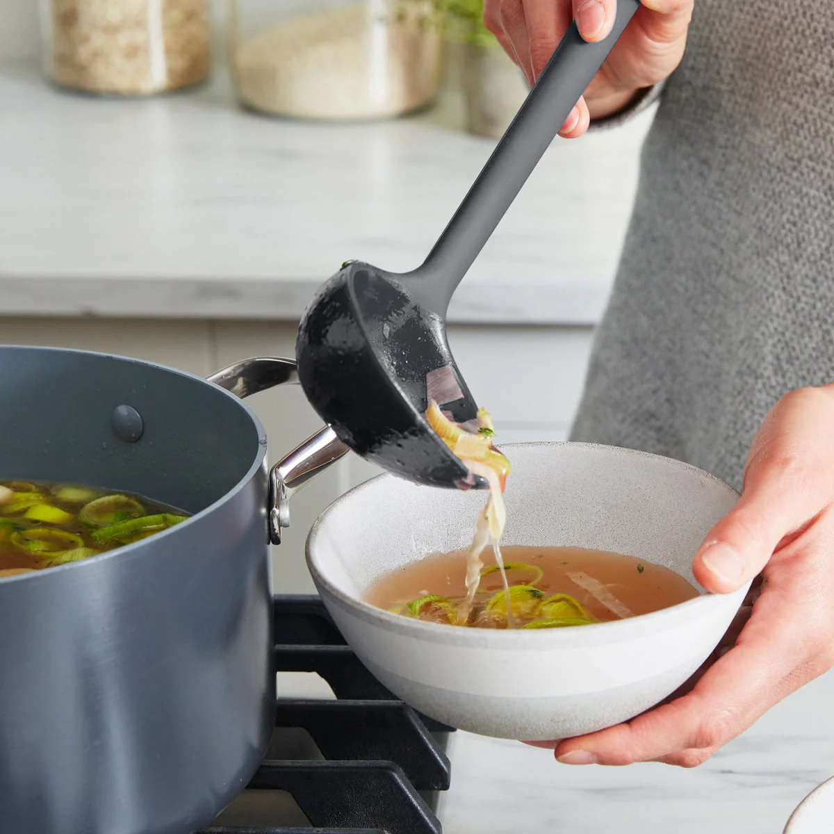 GreenPan Platinum Silicone Ladle - Gray | Berings