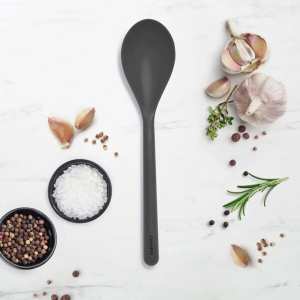 GreenPan Platinum Silicone Solid Spoon - Charcoal Grey