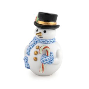 Herend Candy Cane Snowman - Blue