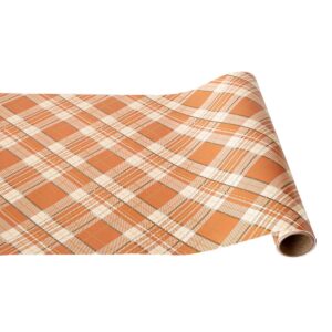 Hester & Cook Orange Plaid Paper Runner