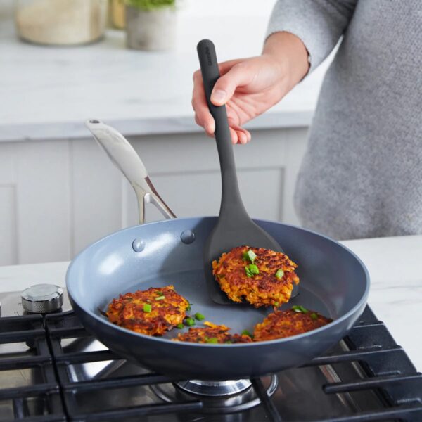 GreenPan Platinum Silicone Solid Turner - Charcoal Grey