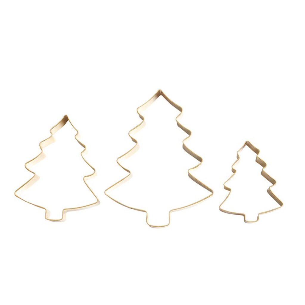 Gold Cookie Cutter Set - Tree - Set of 3