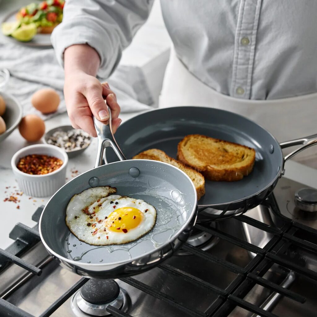 GreenPan Valencia Pro Stainless Steel 8" & 10" Frypan Set