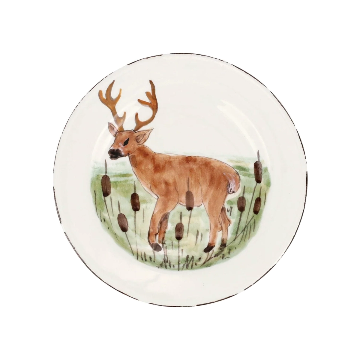 Vietri Wildlife Deer Salad Plate