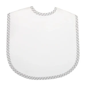 3 Marthas Big Check Toddler Bib - Gray