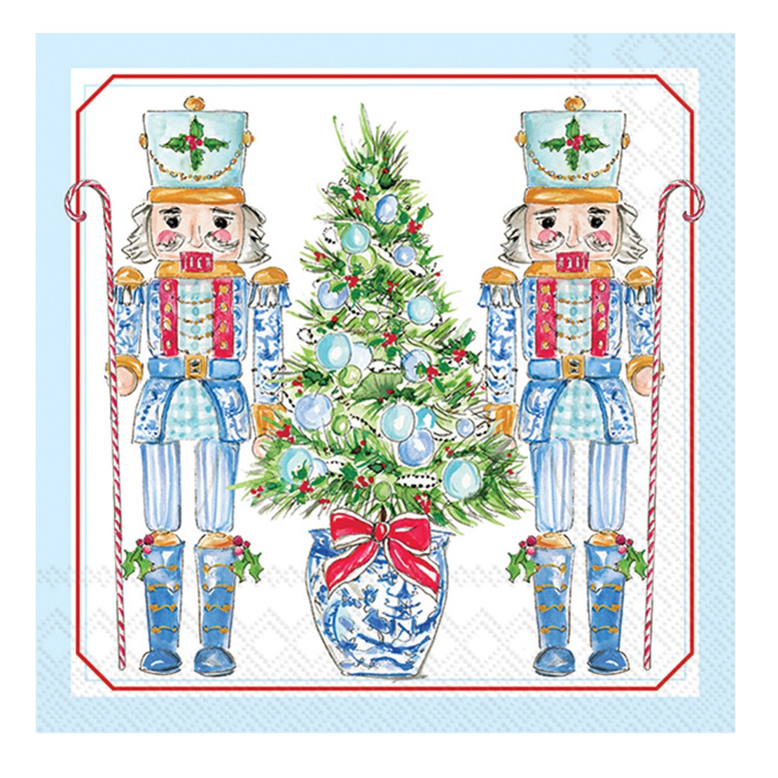 Blue Nutcrackers Paper Lunch Napkins