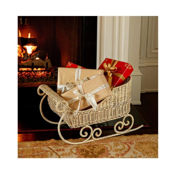 Juliska Provence Rattan Sleigh - Whitewash