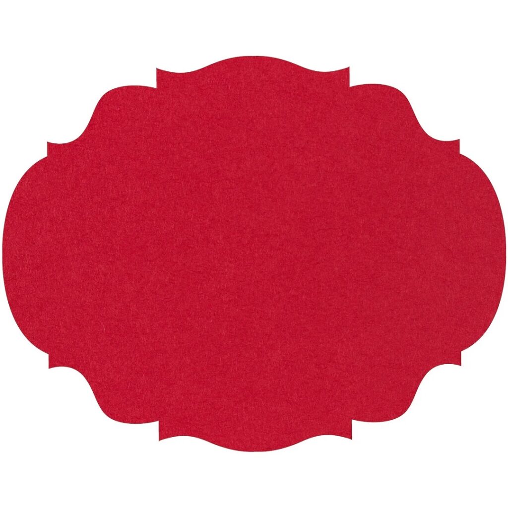Die-cut Red French Frame Paper Placemats