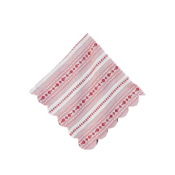 Juliska Villa Stripe Napkin - Ruby