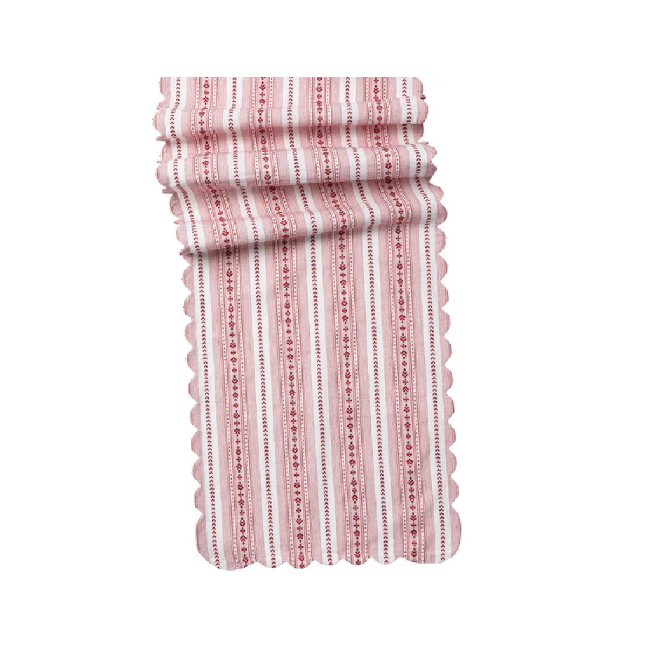 Juliska Villa Stripe 18" x 90" Table Runner - Ruby Juliska Villa Stripe 18" x 90" Table Runner - Ruby