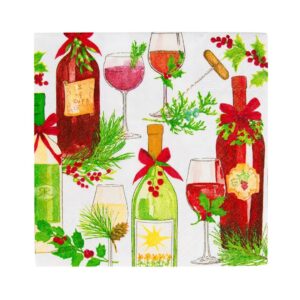 Caspari A Christmas Toast Cocktail Paper Napkins