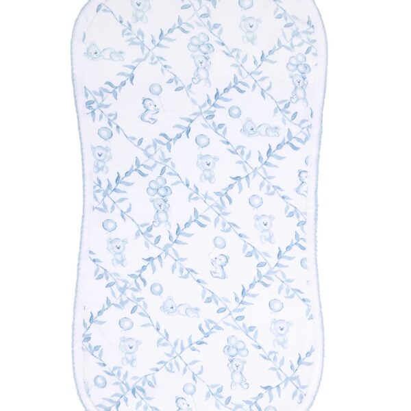 Nellapima Blue Bears Trellace Burp Cloth
