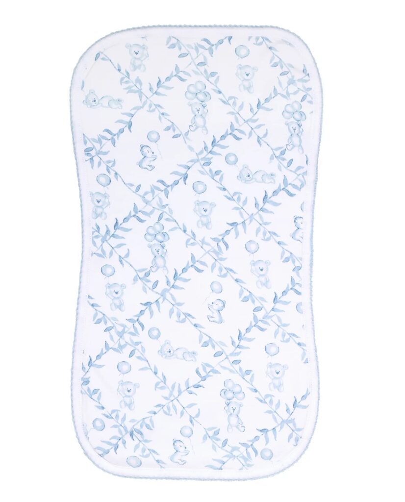 Nellapima Blue Bears Trellace Burp Cloth