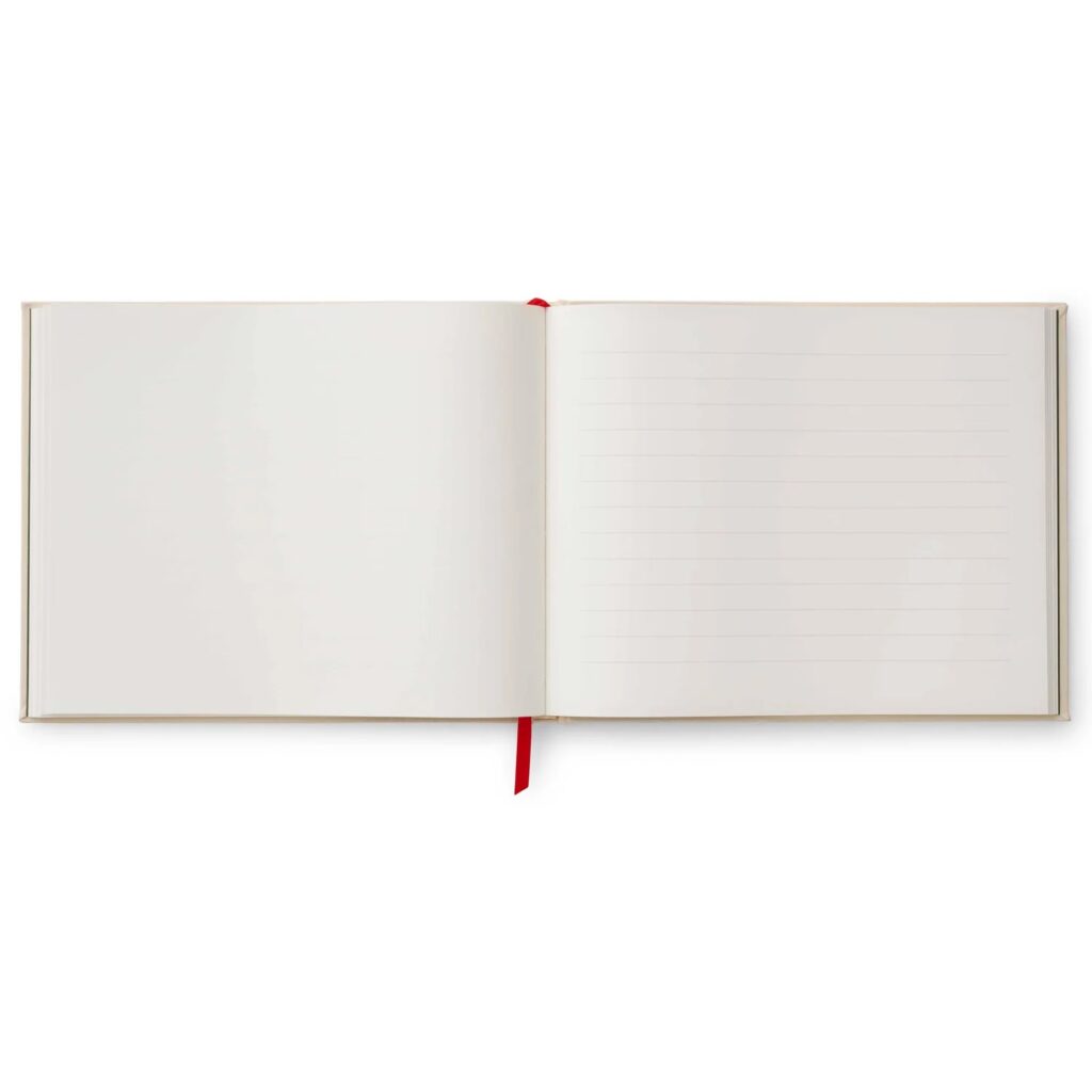 Rifle Paper Co. - Christmastide Pomegranate Embroidered Fabric Guest Book