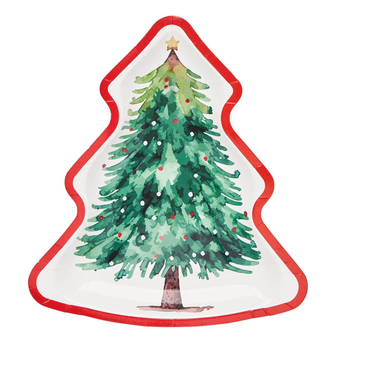Tree Cut Plate Sophistiplate Tree Die-cut Salad Plate Merry and Bright | Berings