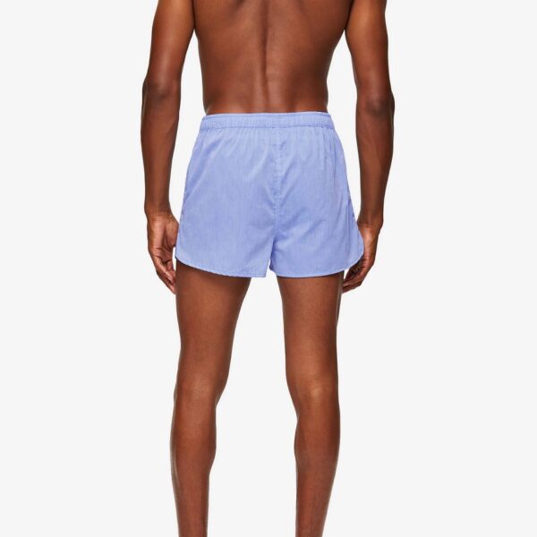 Amalfi Cotton Modern Fit Batiste Boxers - Mid Blue