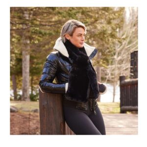 Pretty Rugged Black Faux Fur Scarf