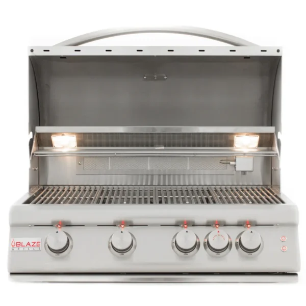 Blaze 32in 4-Burner NG Grill Head with Rear Burner and Built-in Lighting System2