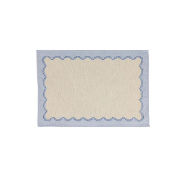 Vietri Tavola Blue Scalloped Placemat