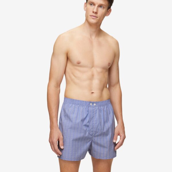 Derek Rose Felsted 3 Cotton Classic Fit Boxers - Mid Blue