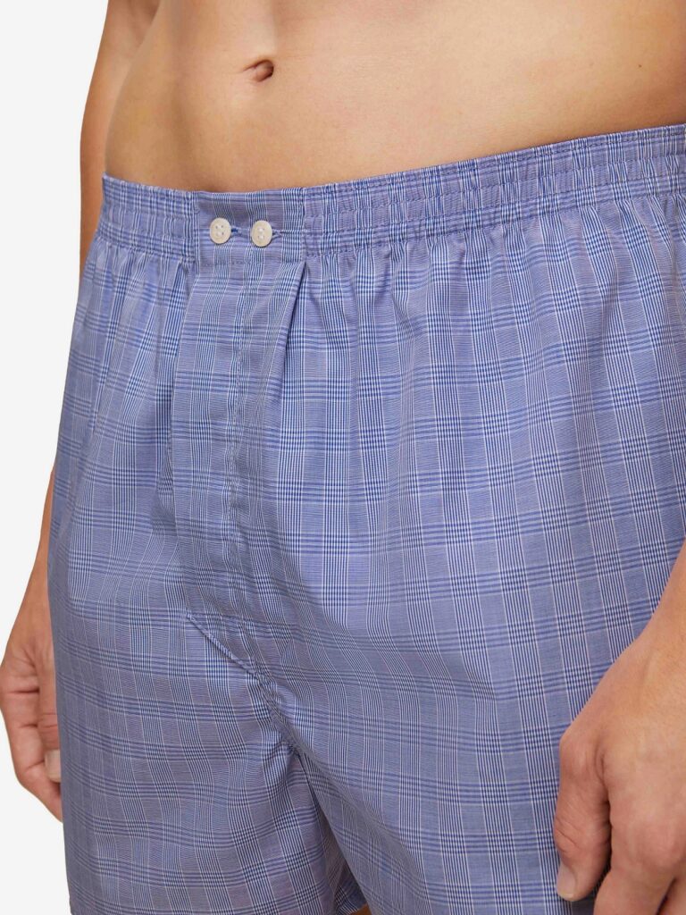 Derek Rose Felsted 3 Cotton Classic Fit Boxers - Mid Blue