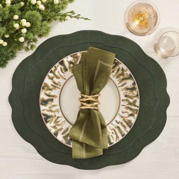 Kim Seybert Tailored Placemat - Hunter Green2