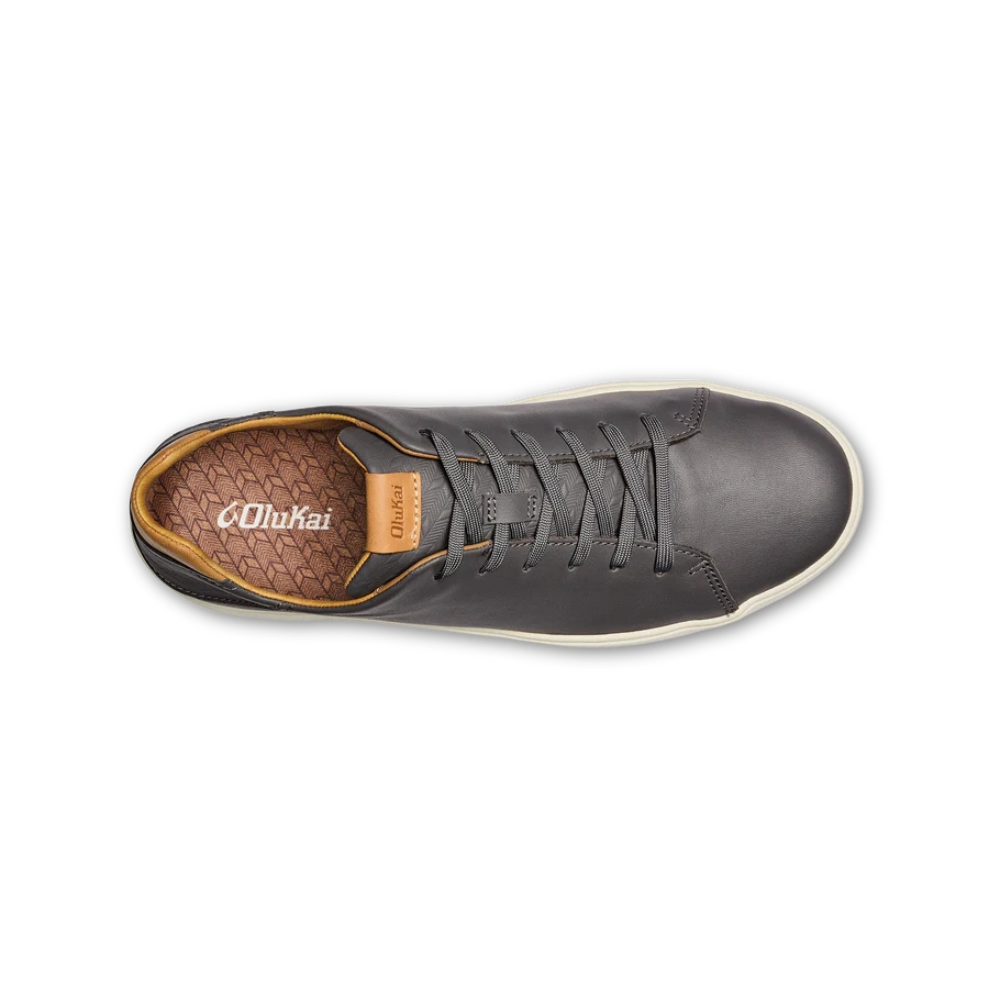 Olukai Lae‘ahi Lī ‘Ili Men’s Waterproof Leather Sneakers - Stone3