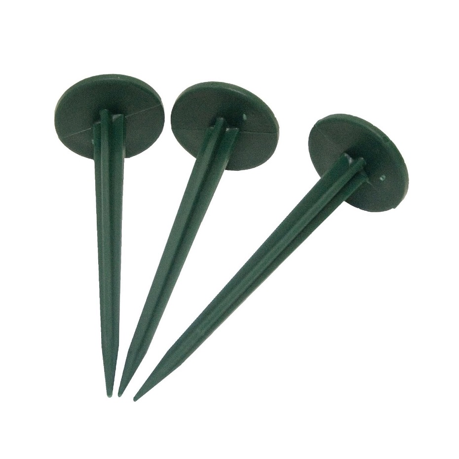 Plastic Green Landscape Fabric Pins (6-pack)