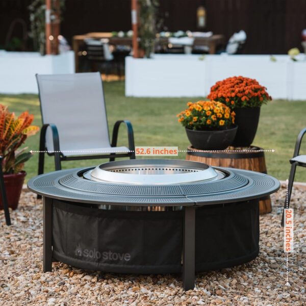Solo Stove 52.6 Inch Fire Pit Surround Tabletop for Yukon Firepit