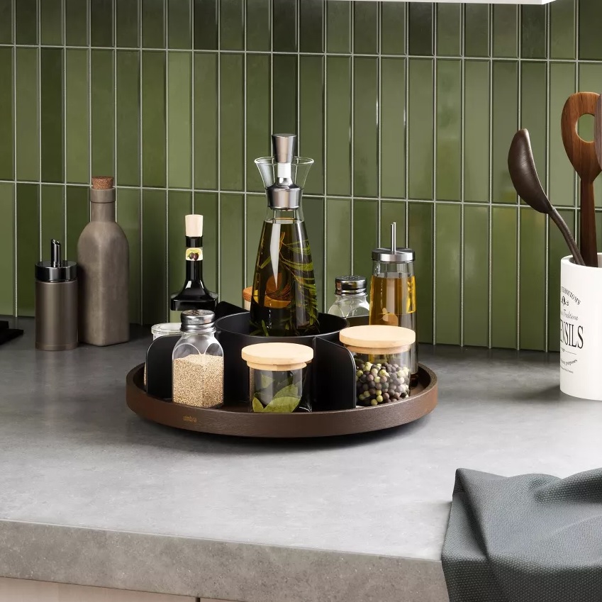 Umbra Bellwood Lazy Susan - Black-Walnut