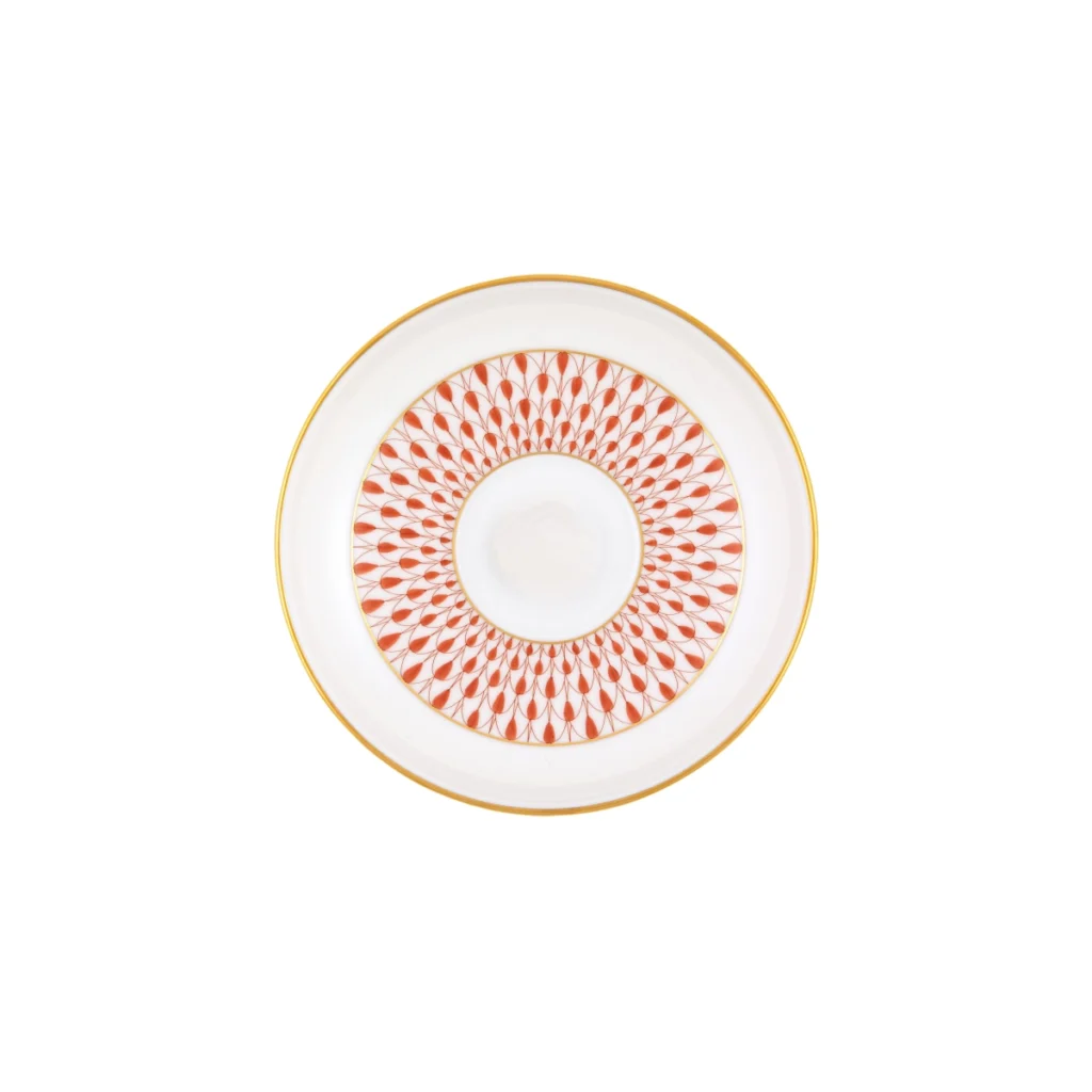 Herend Art Deco Tea Saucer - Rust