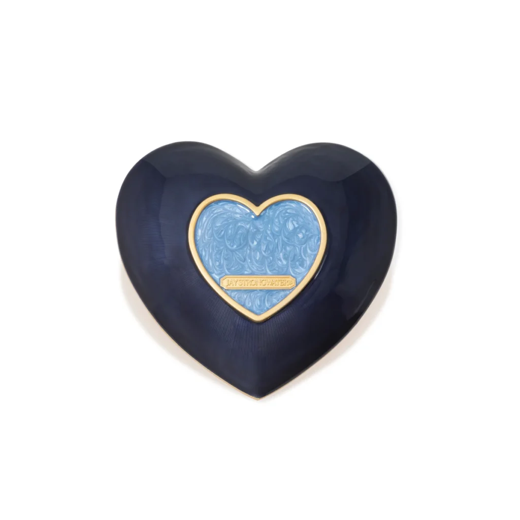 Jay Strongwater Aria Floral Heart Trinket Tray - Blue2