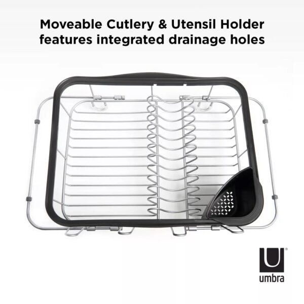 Umbra Sinkin Multi Use Dish Rack - Black/Nickel