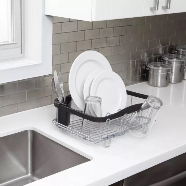 Umbra Sinkin Multi Use Dish Rack - Black/Nickel