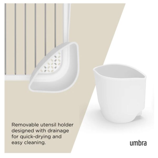 Umbra Sinkin Dish Rack - White/Nickel