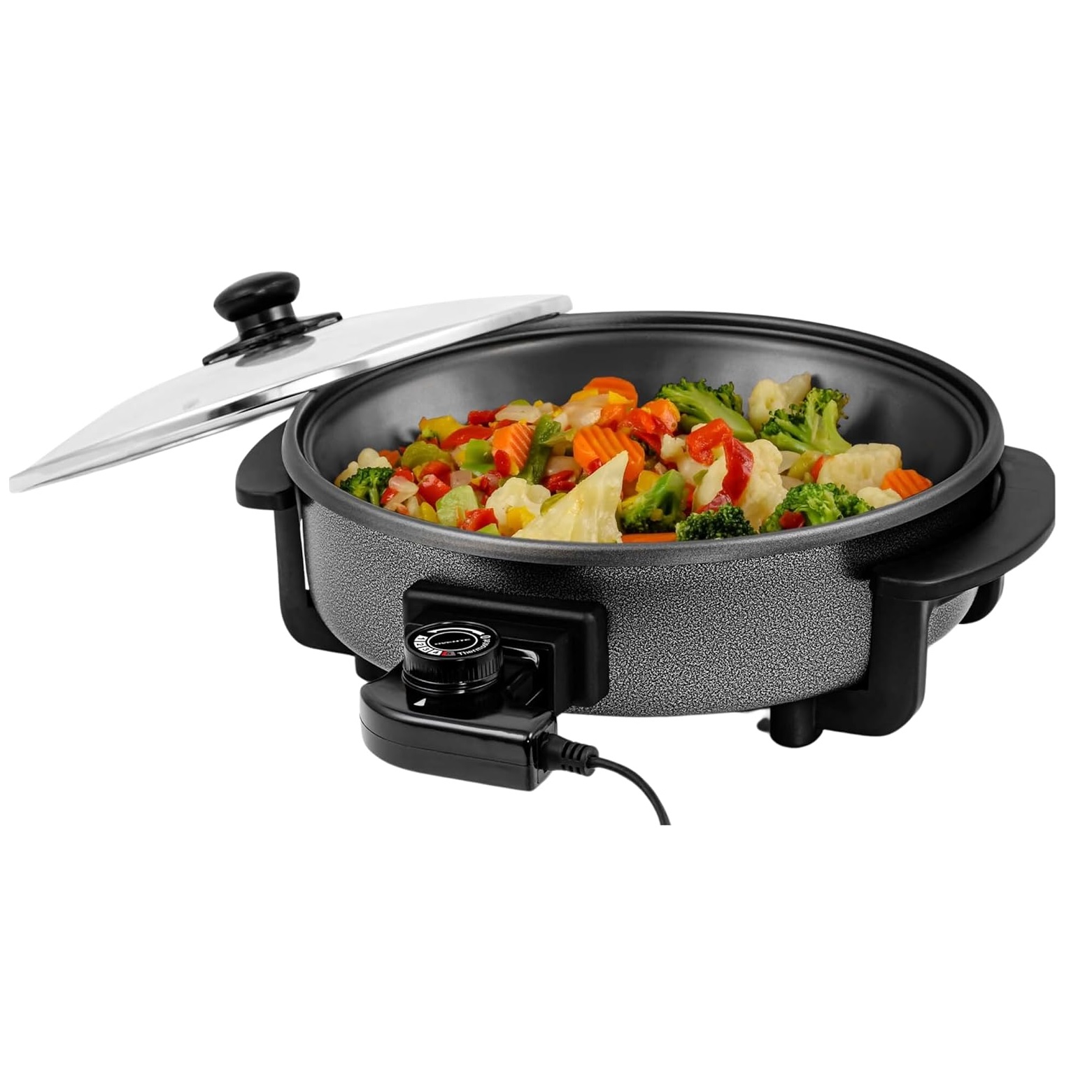 12 Inch Electric Skillet and Frying Pan with Nonstick Coating