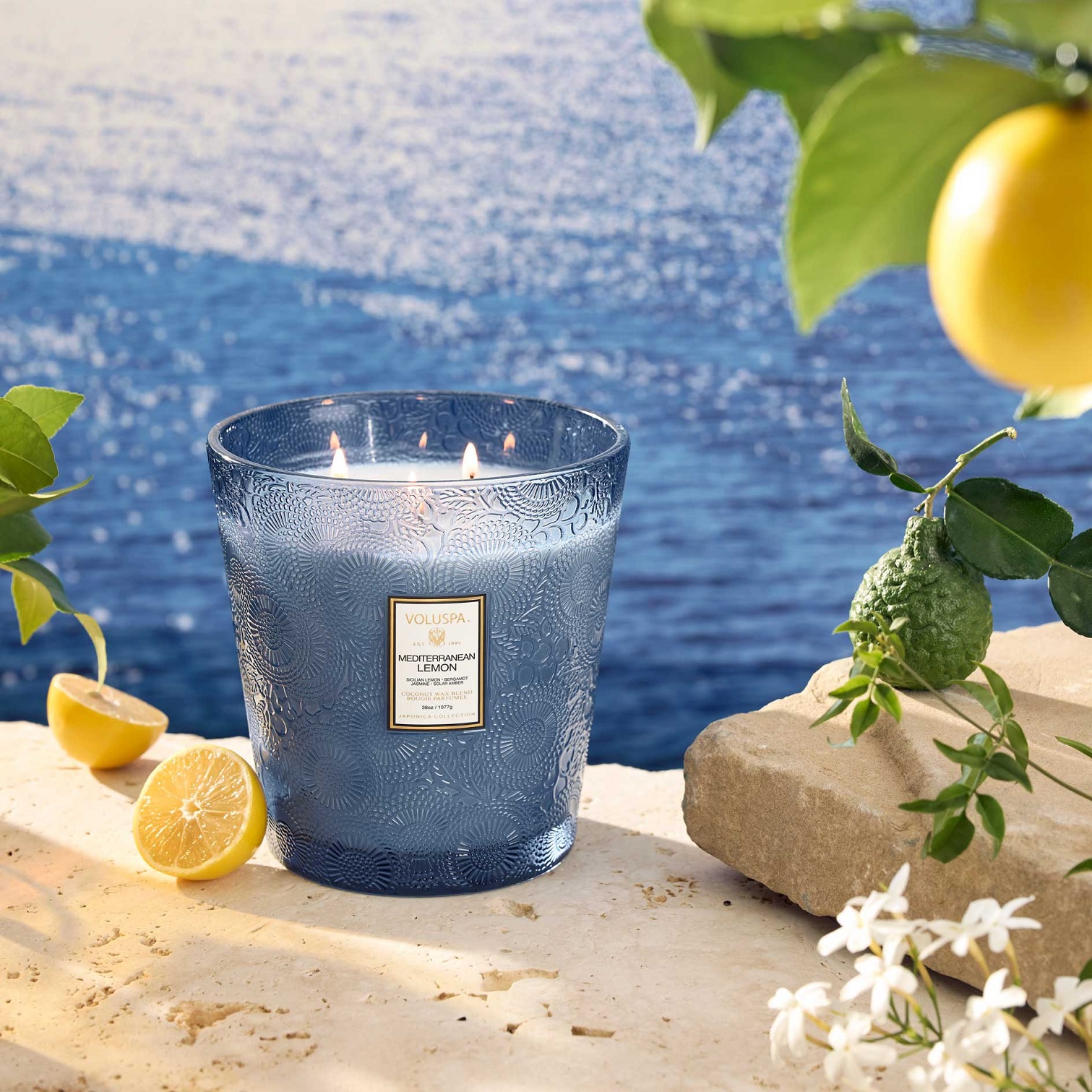 Mediterranean Lemon 3 wick tin candle main image 0