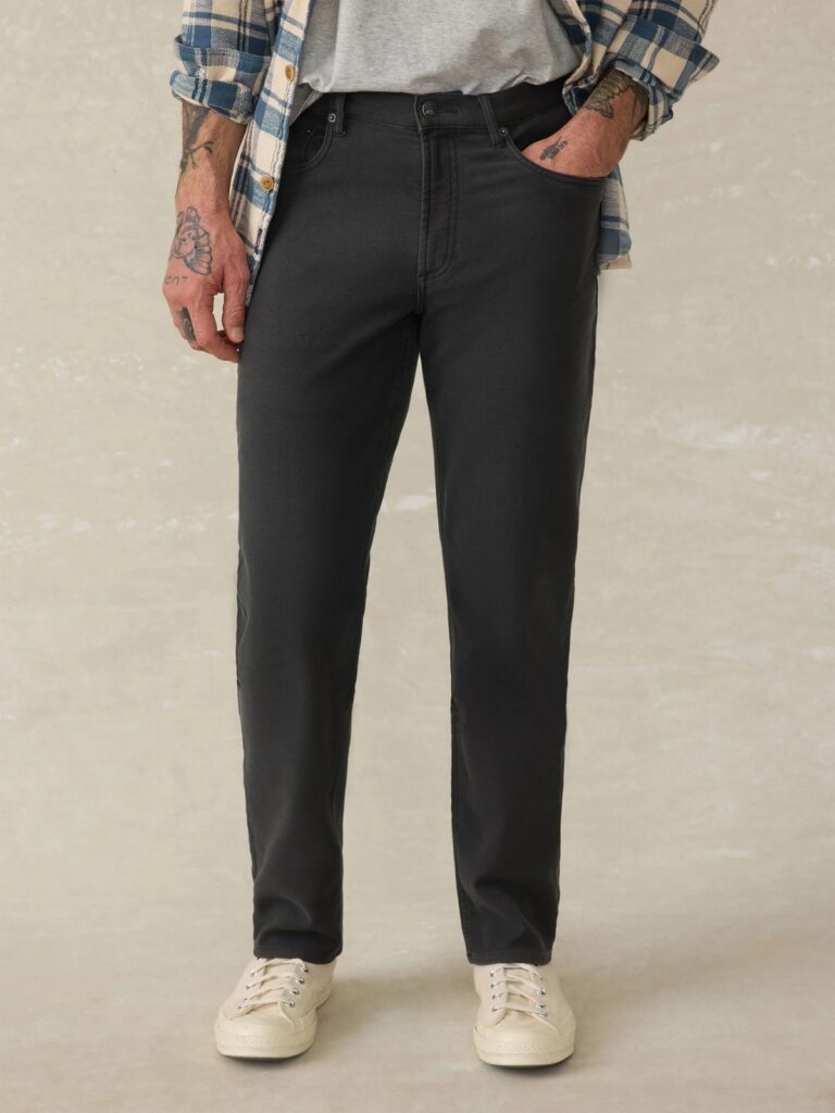 Faherty Stretch Terry 5-Pocket Pant - Onyx Black