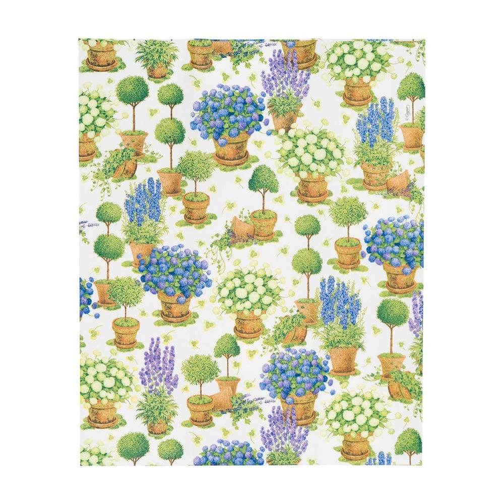 Caspari Potted Hydrangeas Paper Guest Towel Napkins, Pack of 15