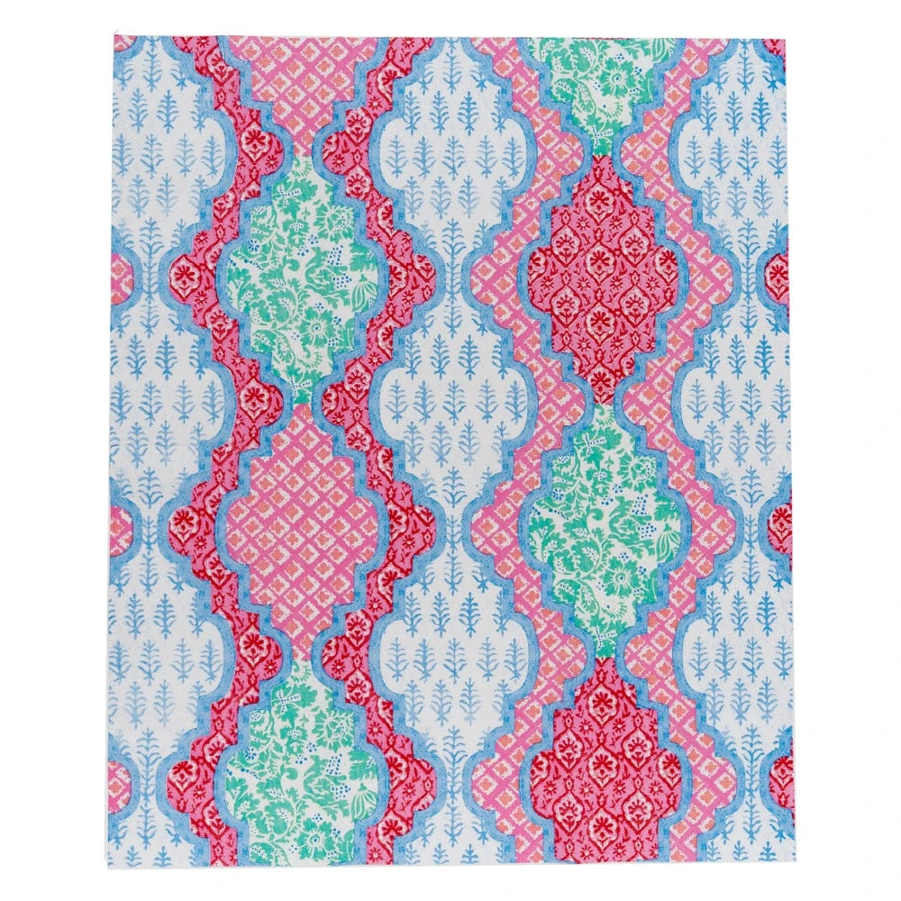 Caspari Paper Guest Towel Napkins - Provencale Cotton Pink Multi, Pack of 15
