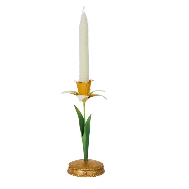 Juliska Meadow Walk Daffodil 9" Candlestick - Yellow