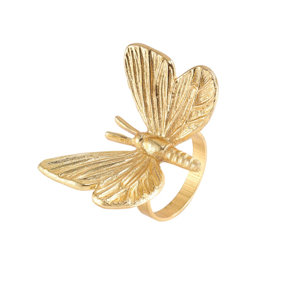 Bodrum Butterfly Gold Napkin Ring