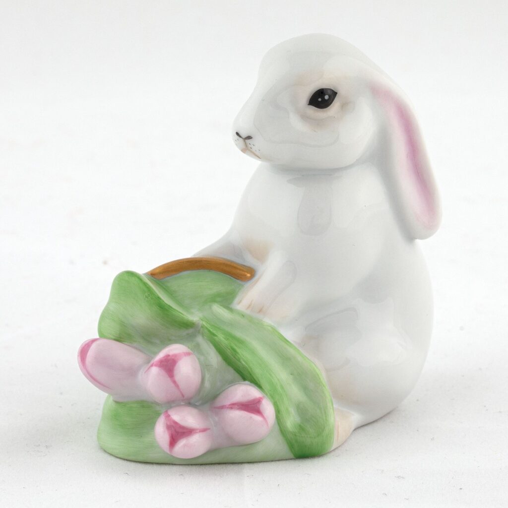 Herend Flowerpot Bunny - Green